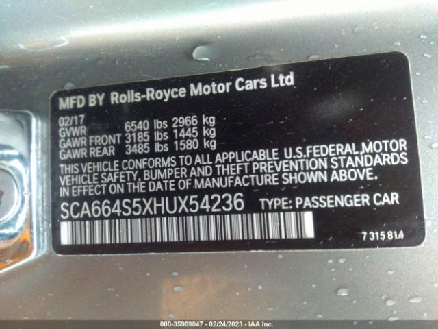 Photo 8 VIN: SCA664S5XHUX54236 - ROLLS-ROYCE GHOST 