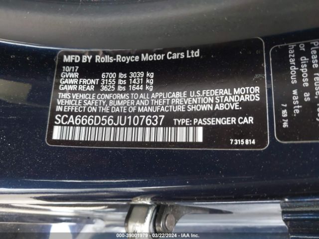 Photo 8 VIN: SCA666D56JU107637 - ROLLS-ROYCE DAWN 