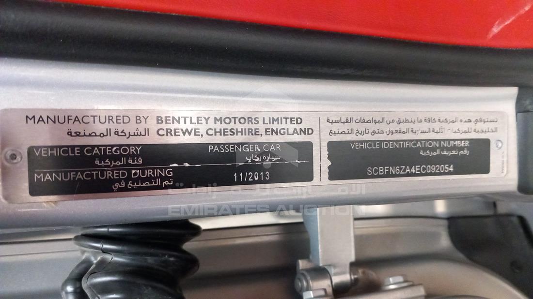 Photo 2 VIN: SCBFN6ZA4EC092054 - BENTLEY CONTINENTAL 