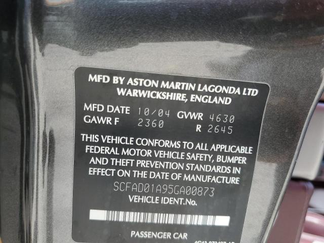 Photo 11 VIN: SCFAD01A95GA00873 - ASTON-MARTIN DB9 