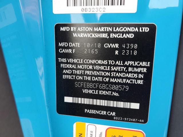 Photo 12 VIN: SCFEBBCF6BGS00579 - ASTON-MARTIN V12 VANTAG 