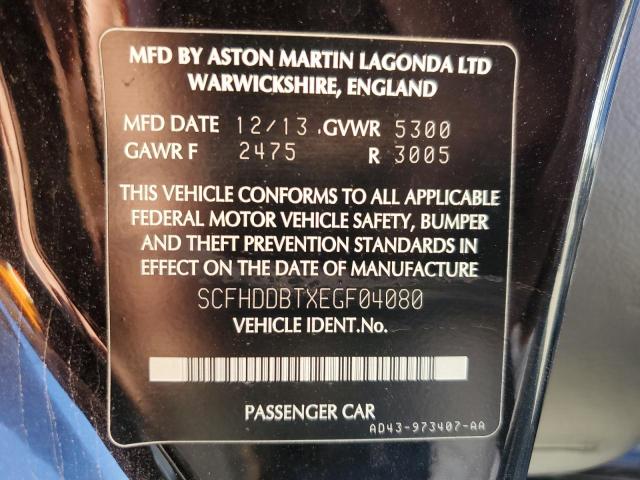 Photo 11 VIN: SCFHDDBTXEGF04080 - ASTON MARTIN RAPIDE 