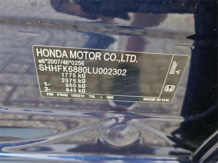 Photo 15 VIN: SHHFK6880LU002302 - HONDA CIVIC 