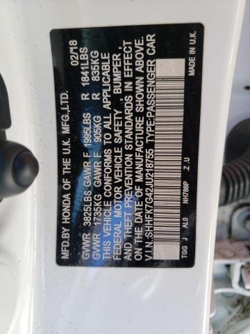 Photo 11 VIN: SHHFK7G42JU218755 - HONDA CIVIC SPOR 