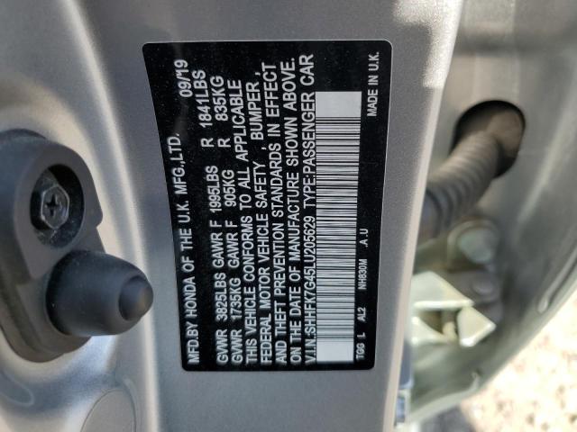 Photo 11 VIN: SHHFK7G45LU205629 - HONDA CIVIC 