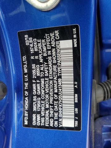 Photo 11 VIN: SHHFK7H20JU413489 - HONDA CIVIC 