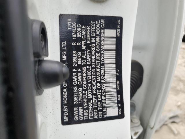 Photo 11 VIN: SHHFK7H22HU213644 - HONDA CIVIC LX 