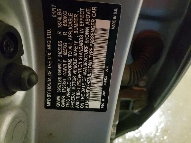 Photo 9 VIN: SHHFK7H23HU217461 - HONDA CIVIC LX 