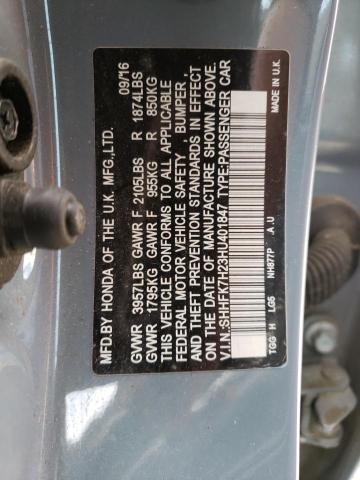 Photo 12 VIN: SHHFK7H23HU401847 - HONDA CIVIC LX 