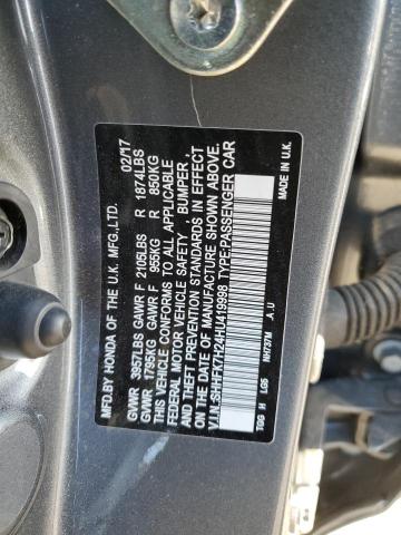 Photo 11 VIN: SHHFK7H24HU419998 - HONDA CIVIC LX 