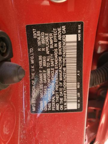 Photo 11 VIN: SHHFK7H26HU423146 - HONDA CIVIC LX 