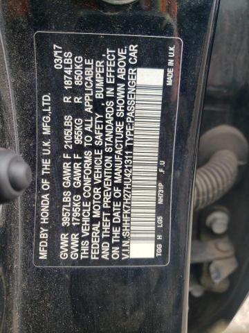 Photo 12 VIN: SHHFK7H27HU421311 - HONDA CIVIC 