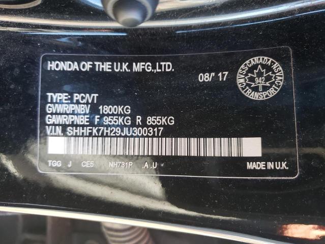 Photo 11 VIN: SHHFK7H29JU300317 - HONDA CIVIC LX 