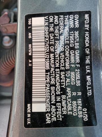 Photo 12 VIN: SHHFK7H32LU215895 - HONDA CIVIC LX 