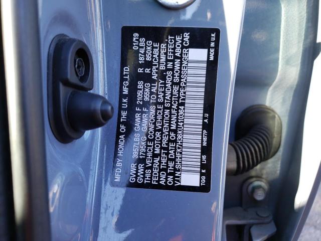 Photo 11 VIN: SHHFK7H36KU410364 - HONDA CIVIC LX 