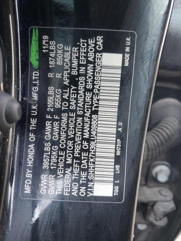 Photo 11 VIN: SHHFK7H39LU409808 - HONDA CIVIC LX 