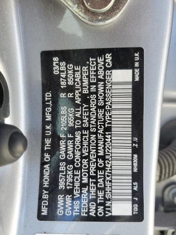 Photo 11 VIN: SHHFK7H42JU220441 - HONDA CIVIC SPOR 