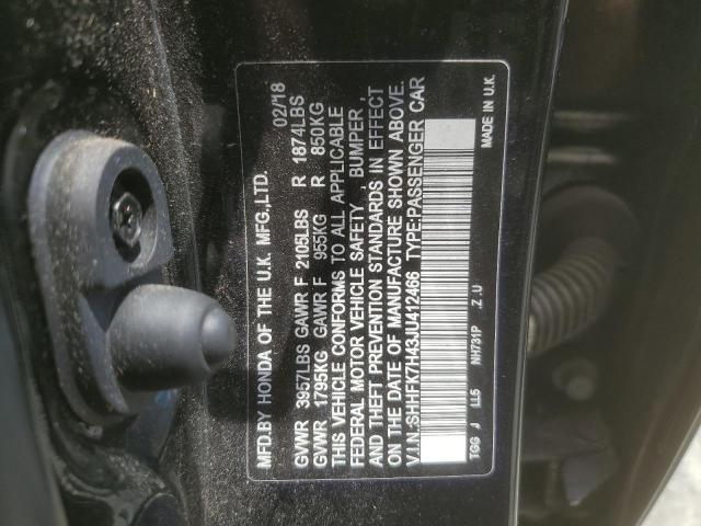 Photo 11 VIN: SHHFK7H43JU412466 - HONDA CIVIC 