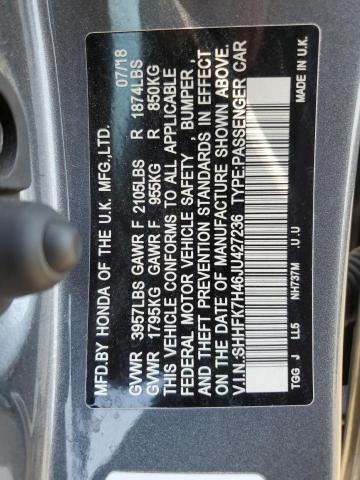 Photo 11 VIN: SHHFK7H46JU427236 - HONDA CIVIC SPOR 