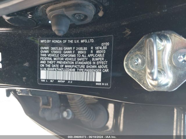 Photo 8 VIN: SHHFK7H47LU224049 - HONDA CIVIC 