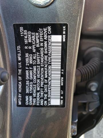 Photo 12 VIN: SHHFK7H47MU408280 - HONDA CIVIC SPOR 