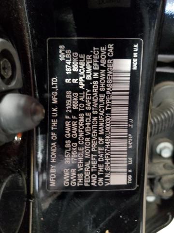 Photo 12 VIN: SHHFK7H48KU400301 - HONDA CIVIC 