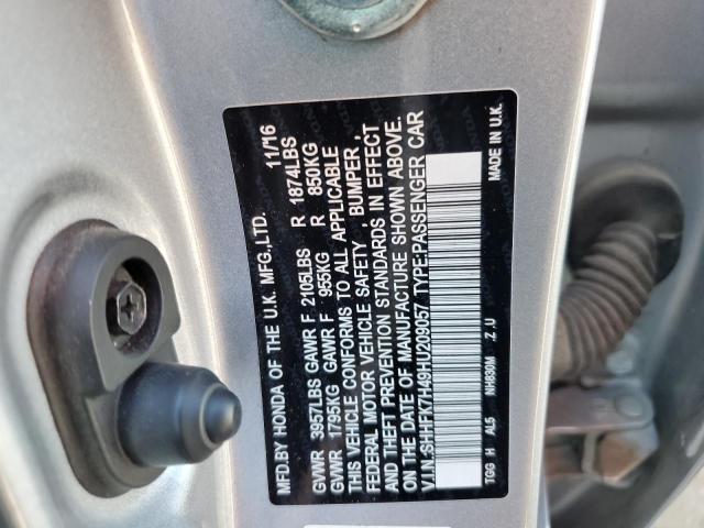 Photo 11 VIN: SHHFK7H49HU209057 - HONDA CIVIC 