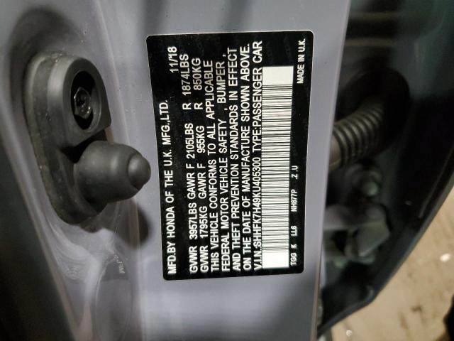 Photo 11 VIN: SHHFK7H49KU405300 - HONDA CIVIC 