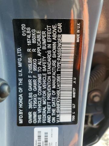 Photo 12 VIN: SHHFK7H49LU413561 - HONDA CIVIC SPOR 