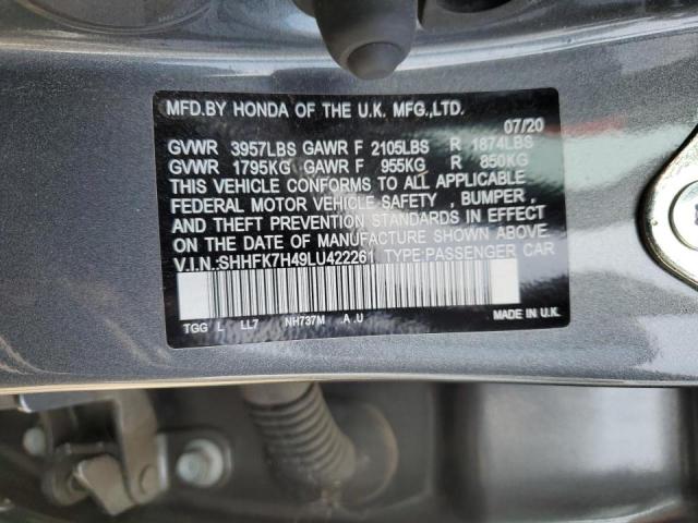 Photo 11 VIN: SHHFK7H49LU422261 - HONDA CIVIC 