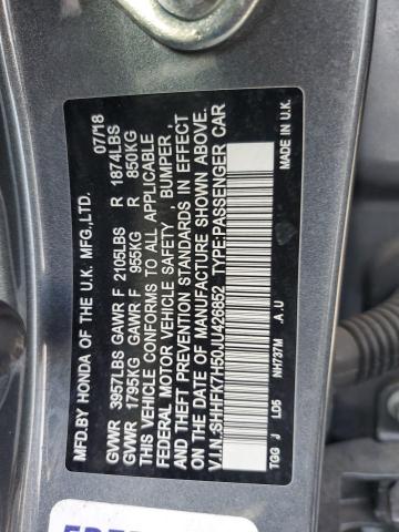 Photo 11 VIN: SHHFK7H50JU426852 - HONDA CIVIC EX 