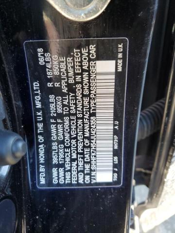 Photo 11 VIN: SHHFK7H54JU424358 - HONDA CIVIC 