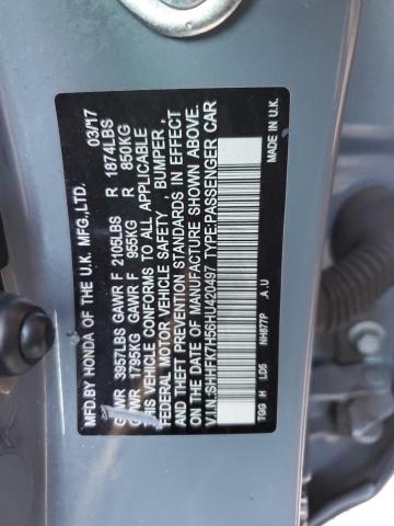 Photo 11 VIN: SHHFK7H56HU420497 - HONDA CIVIC EX 