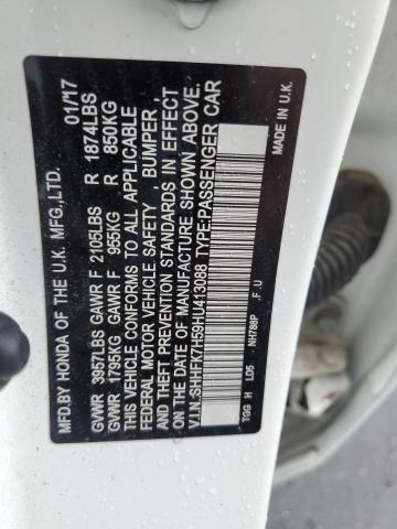 Photo 12 VIN: SHHFK7H59HU413088 - HONDA CIVIC EX 