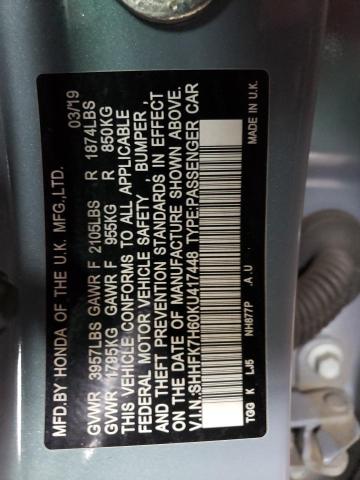 Photo 12 VIN: SHHFK7H60KU417448 - HONDA CIVIC 