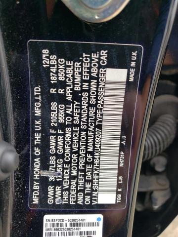 Photo 12 VIN: SHHFK7H64KU409207 - HONDA CIVIC EX 