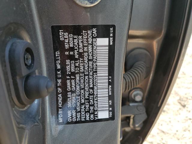 Photo 11 VIN: SHHFK7H66MU232291 - HONDA CIVIC EX 