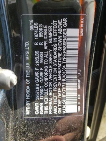 Photo 11 VIN: SHHFK7H71HU401034 - HONDA CIVIC EXL 