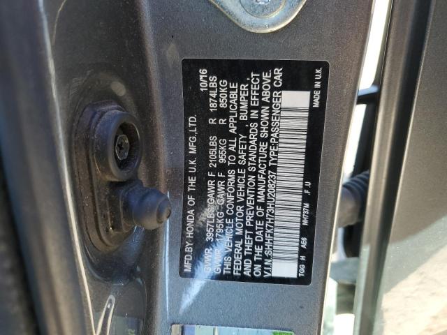 Photo 11 VIN: SHHFK7H73HU208237 - HONDA CIVIC EXL 