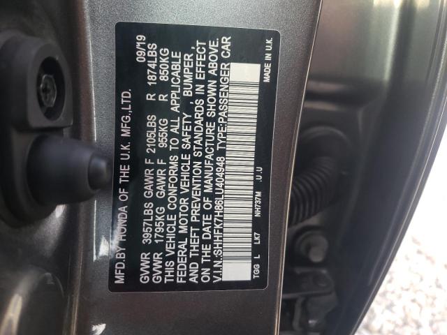 Photo 11 VIN: SHHFK7H86LU404948 - HONDA CIVIC EXL 