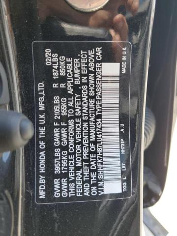 Photo 11 VIN: SHHFK7H87LU417434 - HONDA CIVIC 