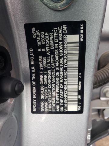 Photo 12 VIN: SHHFK7H94JU414707 - HONDA CIVIC 