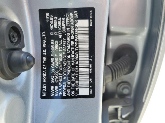 Photo 11 VIN: SHHFK7H97KU406649 - HONDA CIVIC SPOR 