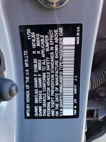 Photo 11 VIN: SHHFK7H99MU406610 - HONDA CIVIC SPOR 