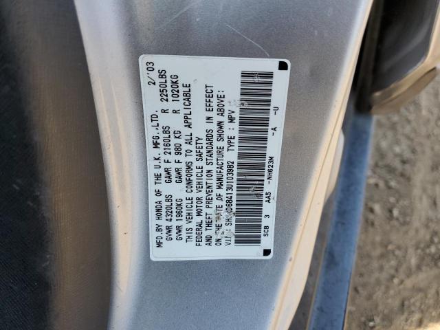 Photo 12 VIN: SHSRD68413U103982 - HONDA CRV 