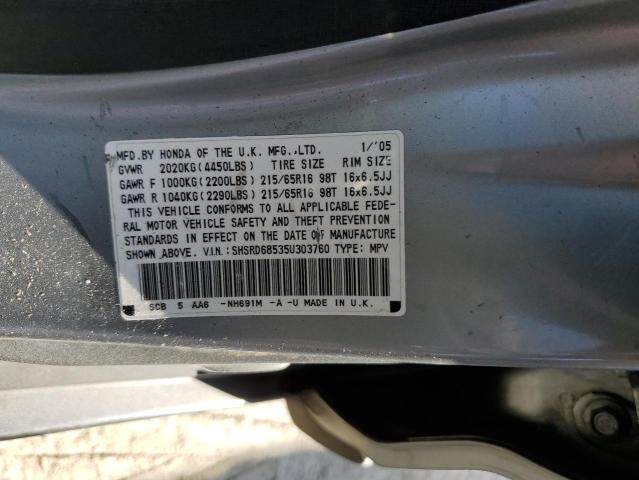 Photo 12 VIN: SHSRD68535U303760 - HONDA CR-V LX 