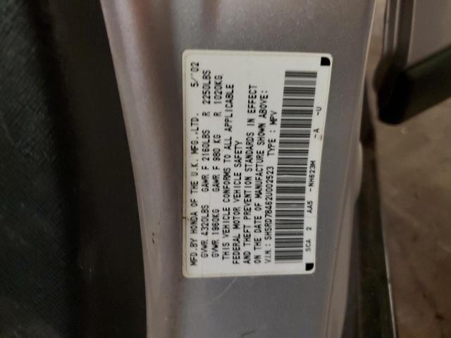 Photo 12 VIN: SHSRD78462U002523 - HONDA CRV 