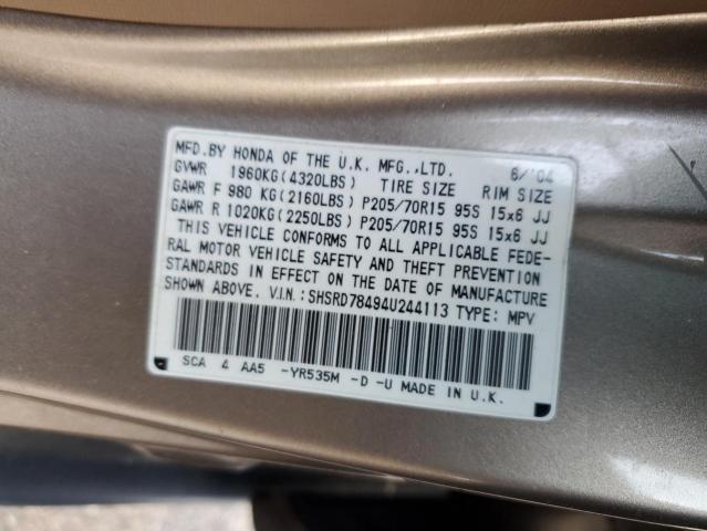 Photo 11 VIN: SHSRD78494U244113 - HONDA CR-V LX 