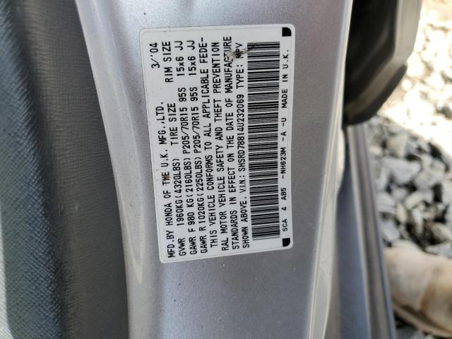 Photo 12 VIN: SHSRD78814U232069 - HONDA CRV 