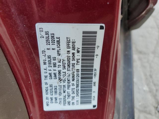 Photo 12 VIN: SHSRD78833U126169 - HONDA CRV 